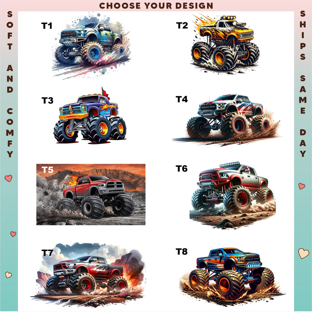 Monster Truck Personalized Pillowcases