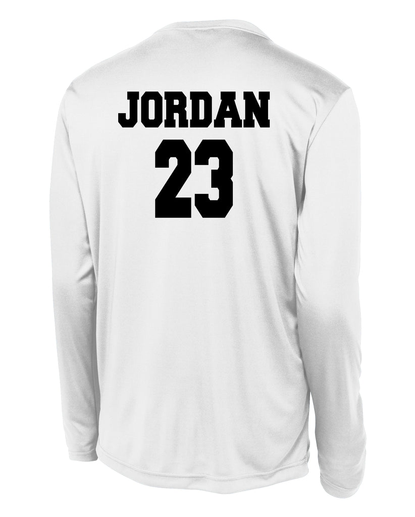 CENTEX 2023 BBALL LINES WHITE LS PERFORMANCE TEE