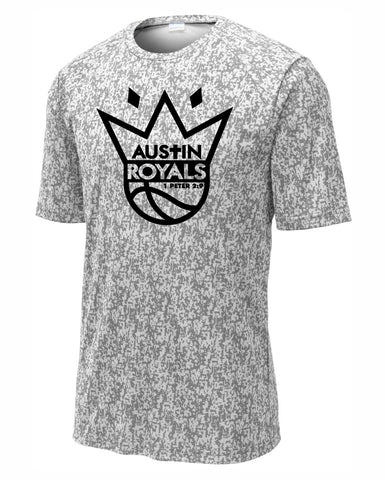 Austin Royals 2023 BLACK LOGO WHITE DIGICAMO SHORT SLEEVE PERFORMANCE TEE