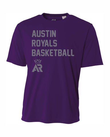 AUSTIN ROYALS 2023 BASKETBALL PURPLE SHORT SLEEVE PERFORMANCE TEE