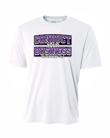 Austin Royals 2023 CONDUCT YOUR BUSINESS WHITE SHORT SLEEVE PERFORMANCE TEE