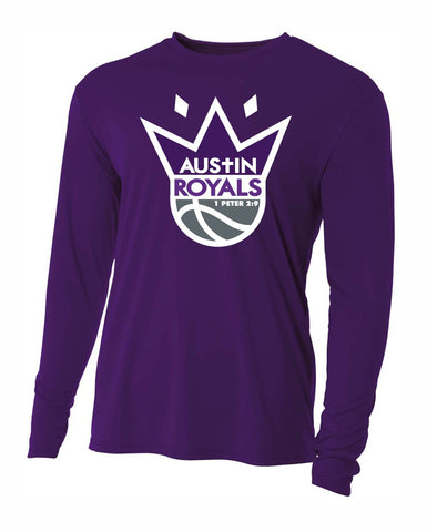 Austin Royals 2023 LOGO PURPLE LS PERFORMANCE TEE