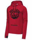 NEXT LEVEL 2023 RED PERFORMANCE HOODIE BLACK LOGO