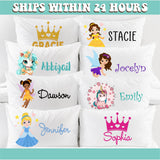 Princess and Unicorn Personalized Pillowcases