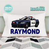 Personalized Police Car Pillowcase