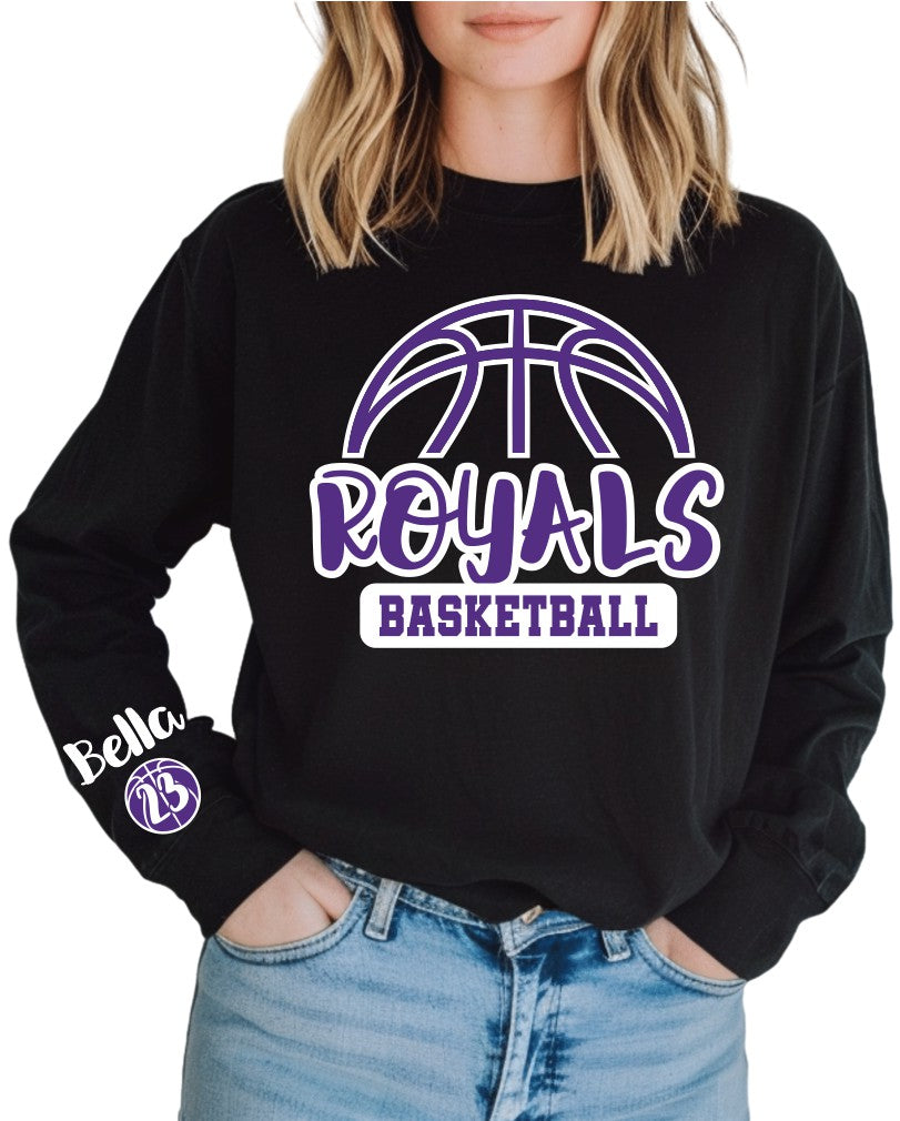 Austin Royals 2025 BLACK LS  SOFTSTYLE TEE