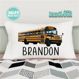 Personalized School Bus Pillowcase