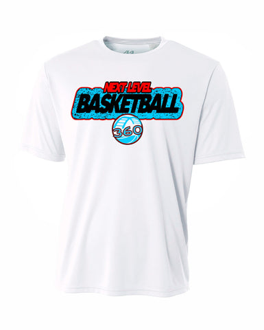 LEVEL 2023 WHITE SHORT SLEEVE PERFORMANCE TEE LOGO 3