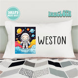Personalized Cute Astronaut Pillowcase