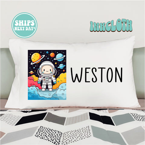 Personalized Cute Astronaut Pillowcase