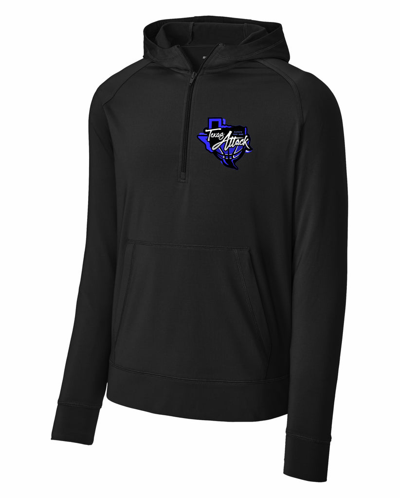 TEXAS ATTACK 2024 Sport-Tek® Sport-Wick® Stretch 1/2-Zip BLACK Hoodie