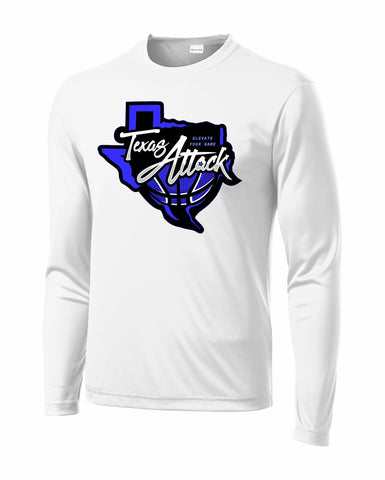 TEXAS ATTACK 2024 WHITE LS PERFORMANCE TEE