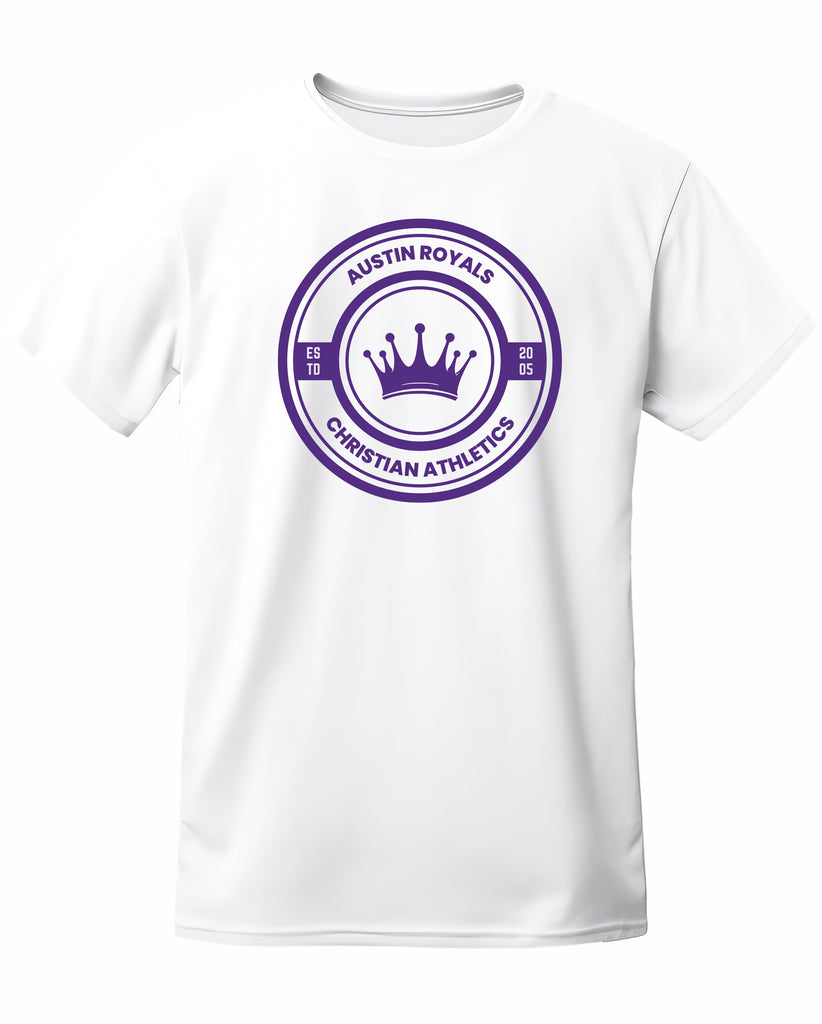 Austin Royals 2025 WHITE SHORT SLEEVE PERFORMANCE TEE