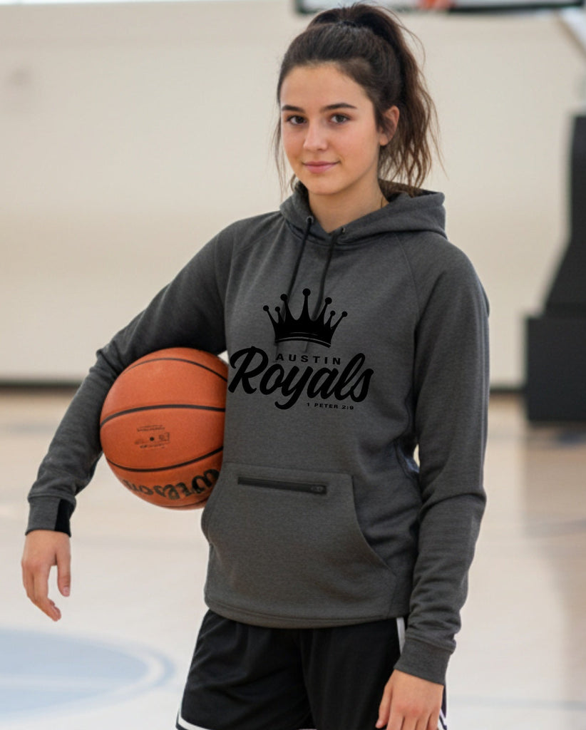 AUSTIN ROYALS 2025 GRAPHITE PERFORMANCE HOODIE