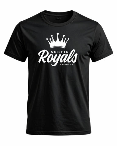 Austin Royals 2025 BLACK SHORT SLEEVE PERFORMANCE TEE