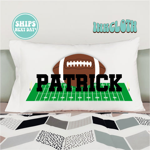 Personalized Football Field Pillowcase