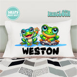 Personalized Two Frogs Pillowcase