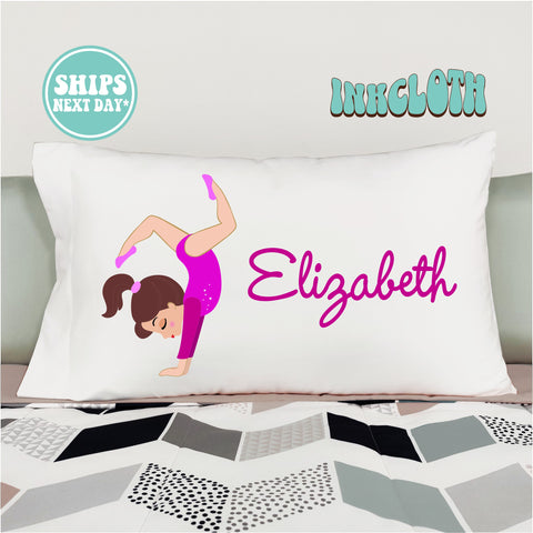 Personalized Gymnastics Girl Pillowcase
