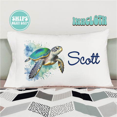 Personalized Sea Turtle Pillowcase