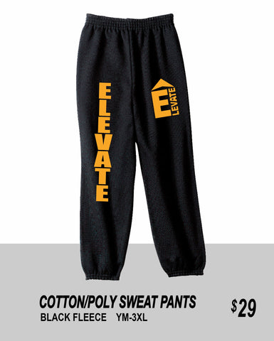 ELEVATE 2021 ELEVATE BLACK SWEAT PANTS