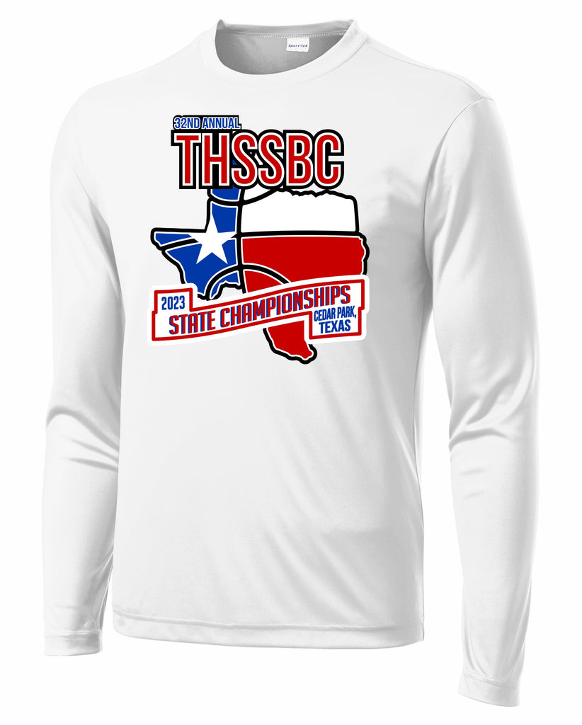 THSSBC 2023 WHITE LS PERFORMANCE TEE
