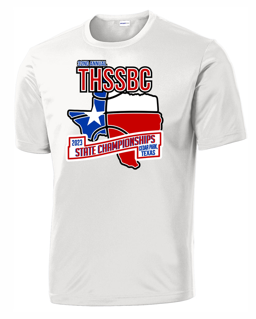 THSSBC 2023 WHITE SS PERFORMANCE TEE