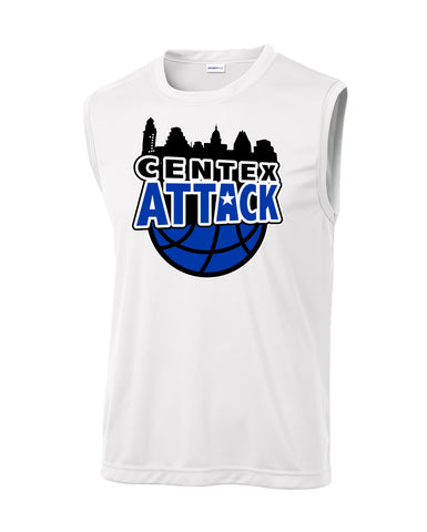CENTEX 2023 WHITE SLEEVELESS PERFORMANCE TEE