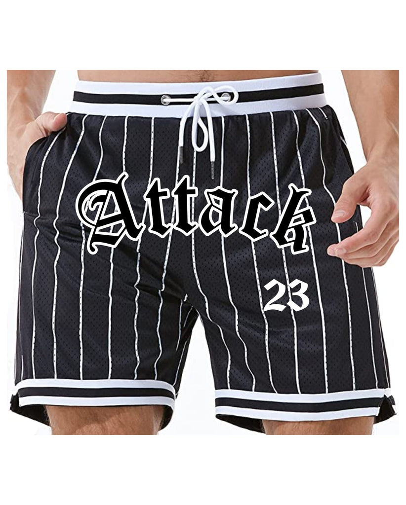 CENTEX 2023 BLACK STRIPES ATTACK RETRO PERFORMANCE SHORTS