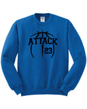 CENTEX 2023 ROYAL SWEATSHIRT ATTACK BBALL LINES