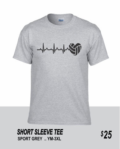 Volleyball SS Volleyball Heartbeat Tee